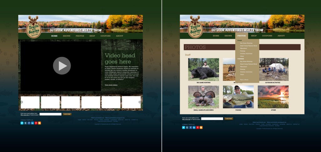 TrailsandScales website design
